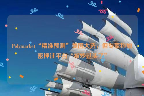 Polymarket“精准预测”美国大选，但专家称加密押注平台“被炒过头了”