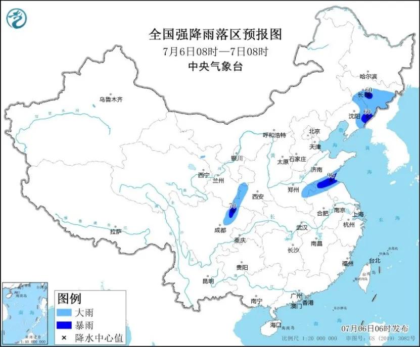 未来三天国内天气预报（7月6日） 第2张